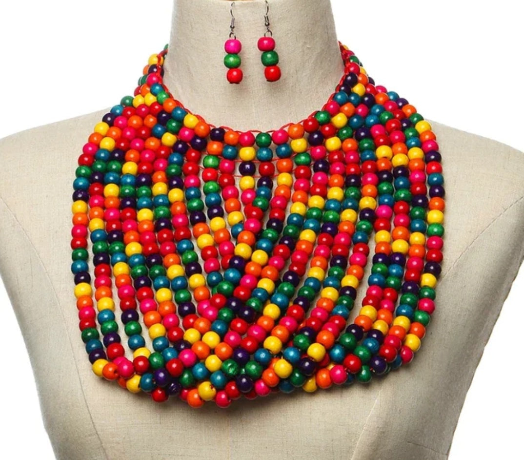Beaded Wood Set