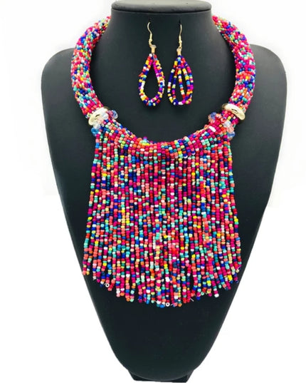 Ethnic Tassel Beads Set
